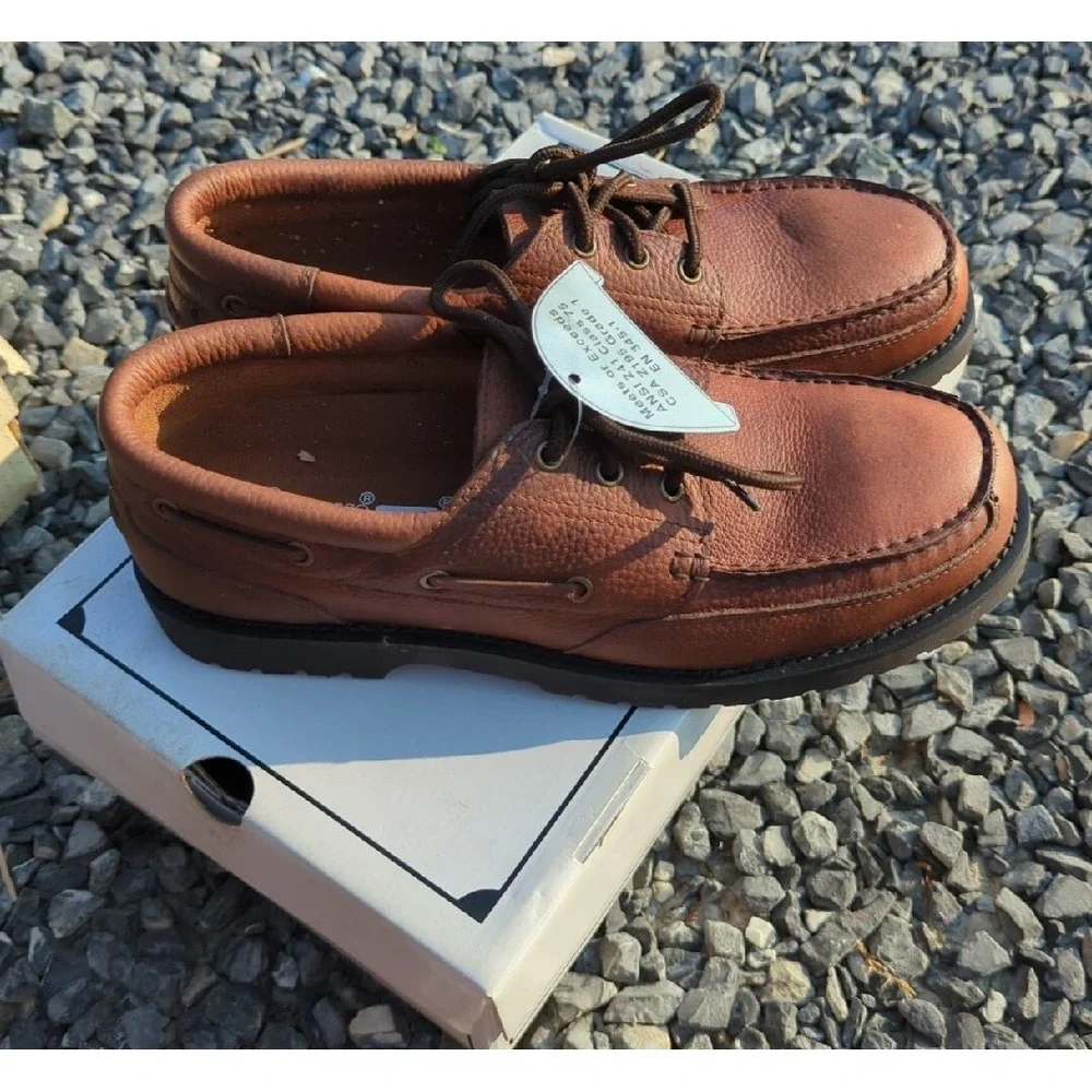 Rucks PC Shoes Mens Sz 11 Brown Leather Work‎ Oxford Sneakers Shoes Distressed